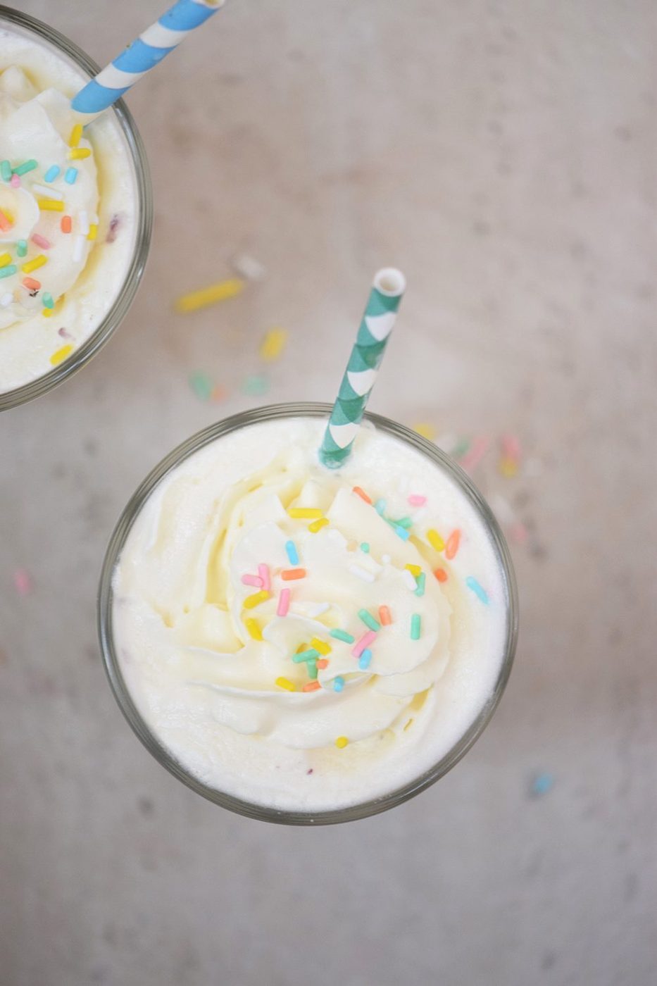 Birthday Cake Milkshake | Dessert Recipe | Drink | via Bekob.com