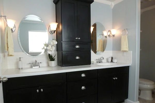 Black and Blue (and striking!) Bathroom Remodel
