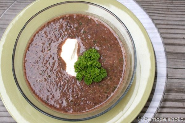 15 Minute Black Bean Soup