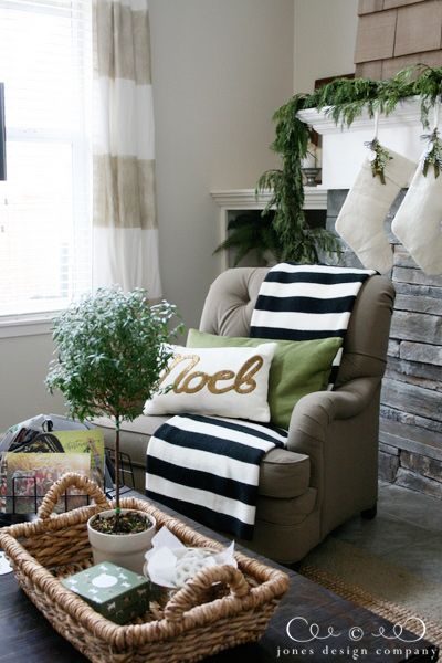 rustic with gold for Christmas. Love it!