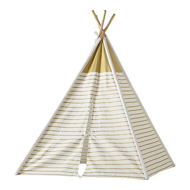 Blue Boys Playroom 03 Metallic Striped Teepee