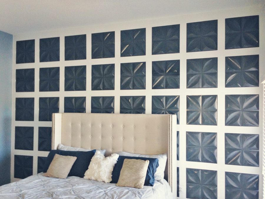 Feature Wall Using 3D Panels and Board and Batten | Mesmerizing Moments featured on Bekob.com #accentwall #board_and_batten #3D #texture