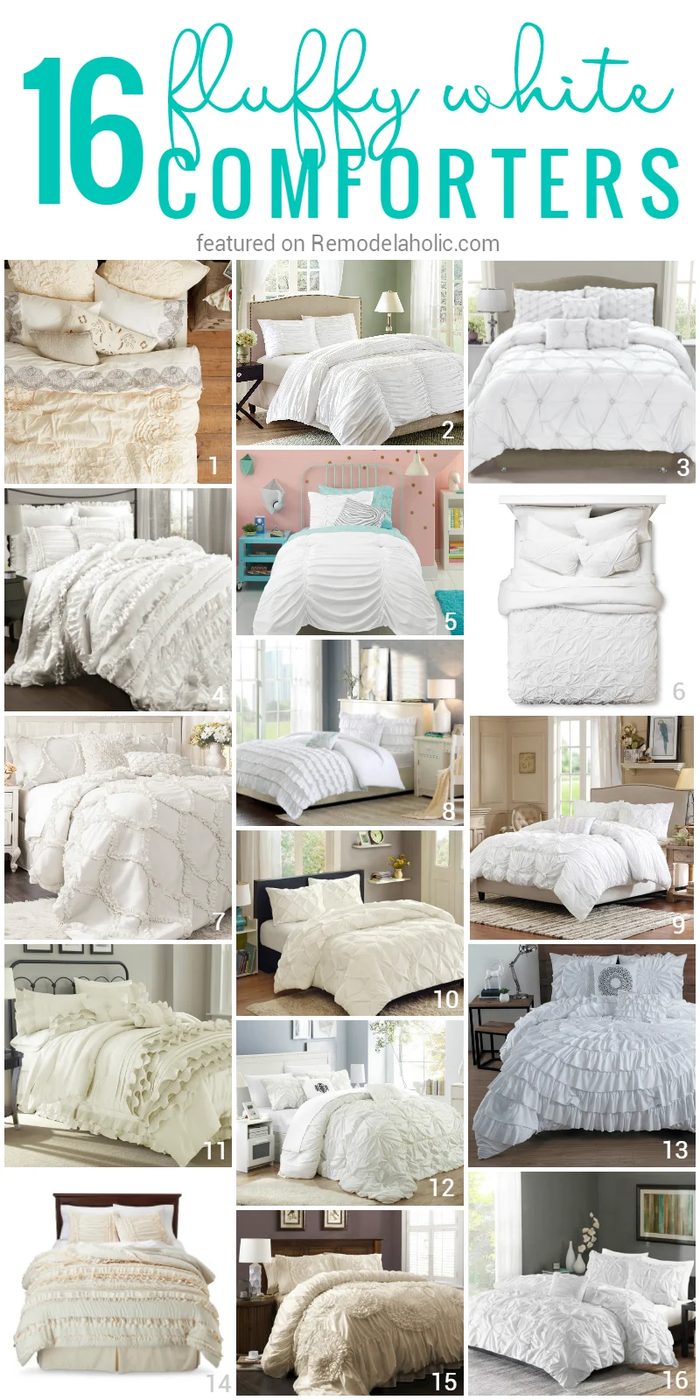 These 16 comfortable fluffy white comforters and duvets make the well fitted bedding for a comfortably chic bedroom @Bekob