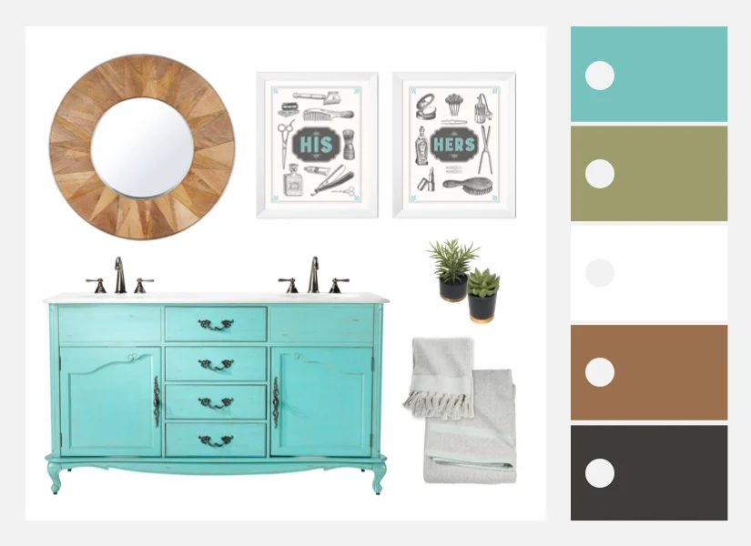 Bathroom Color options: Bold colors