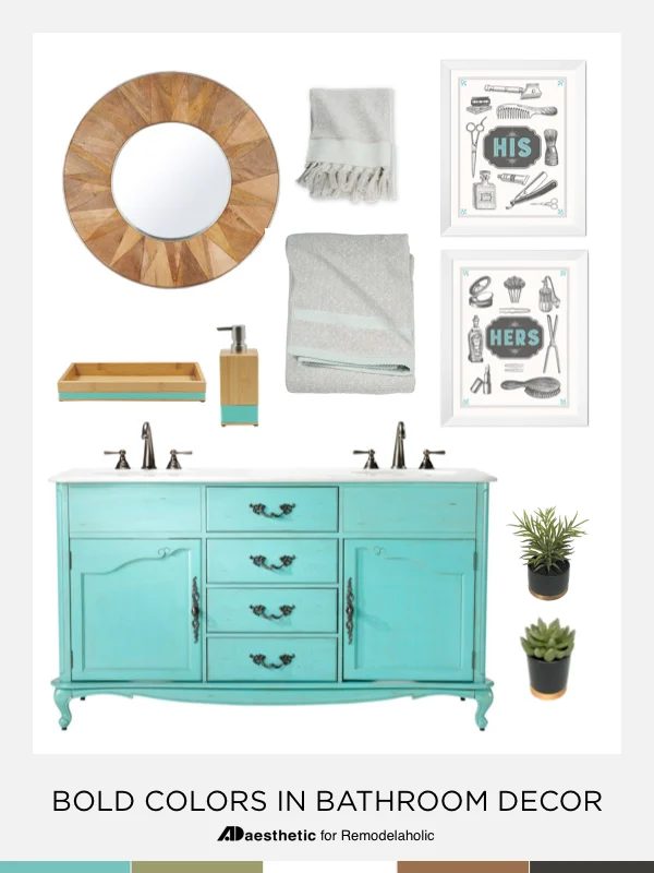 Bold Bathroom Color and Design | Tips and Decor Picks | Colorful Bathrooms