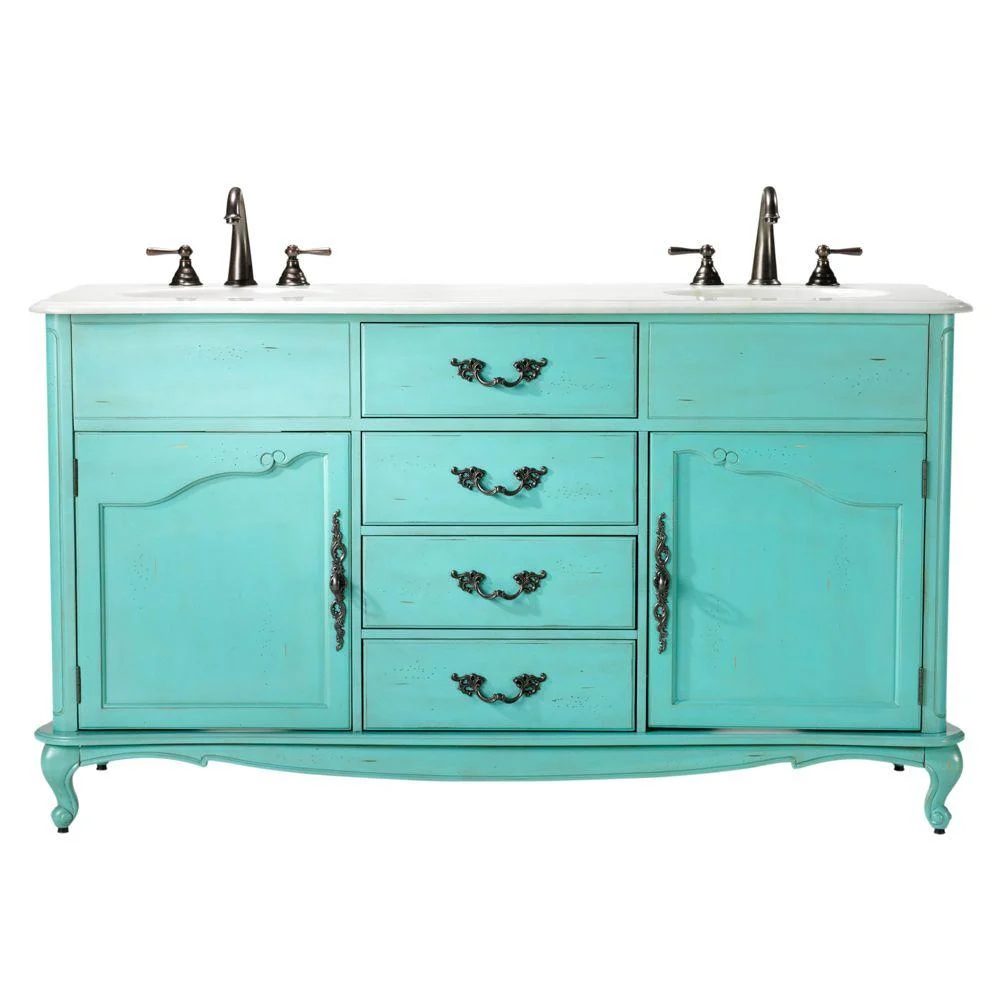 Bold Bathroom Colors 01, Turquoise Aqua Blue Vanity