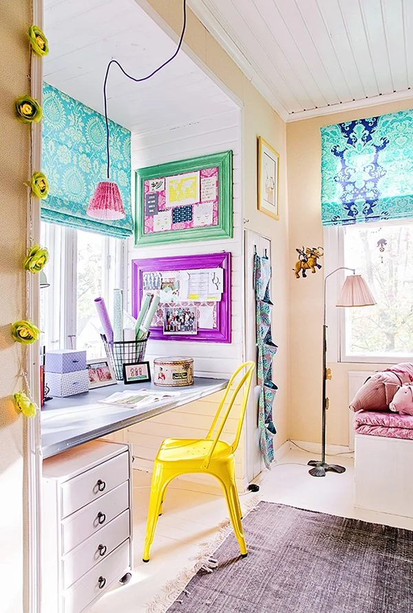 colorful study area
