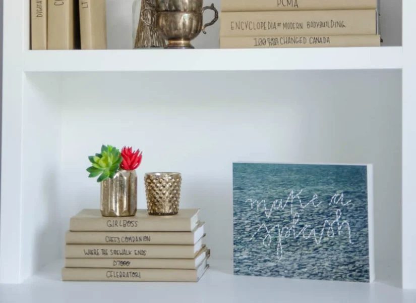 Afternoon Bookshelf Refresh with Handmade Paper Book Covers