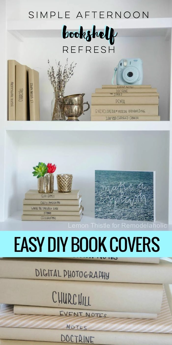 Refresh your bookshelf in an afternoon with straightforward and inexpensive Handmade paper book covers. This way you can have your go-to books, even worn an tattered, while still h