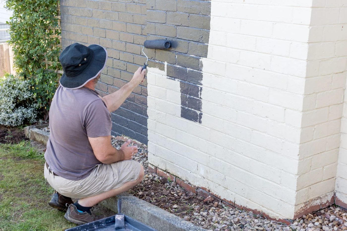 Gray Brick Painting