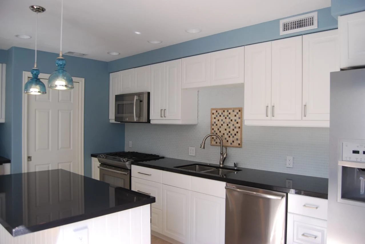 Bright and Blue and striking Kitchen Remodel!