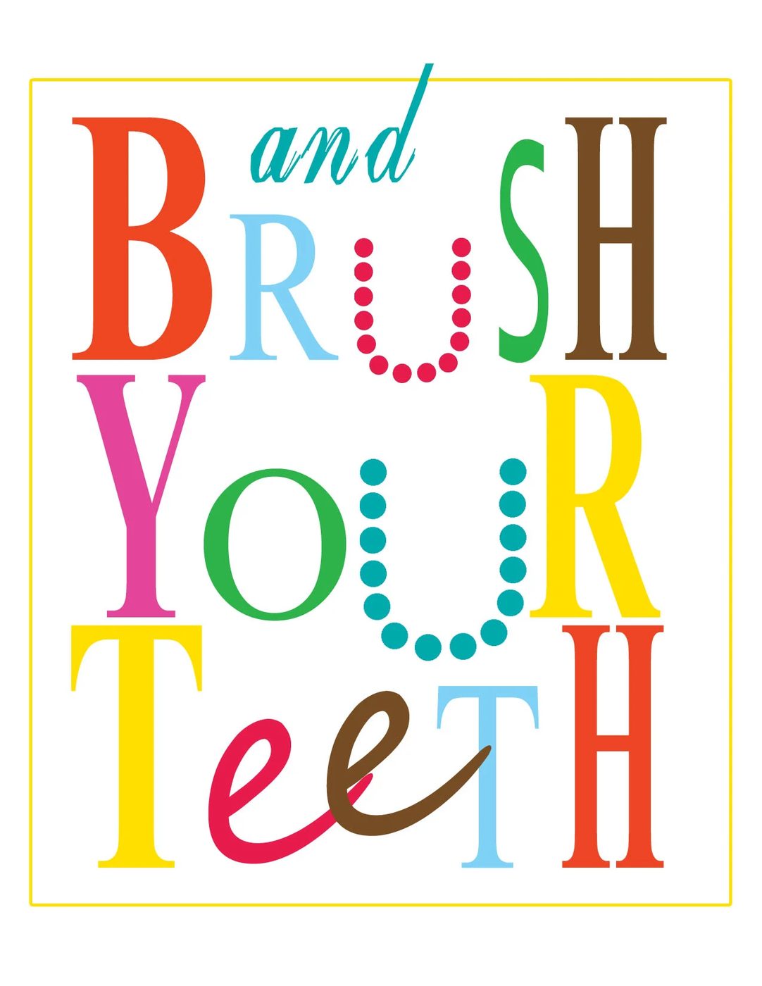 brush your teeth printable
