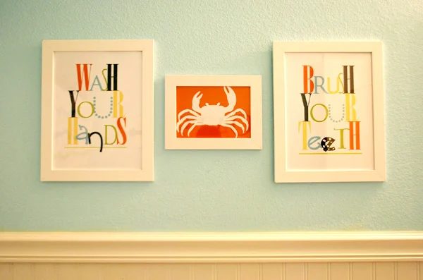 Bright and Cheery Bathroom Art