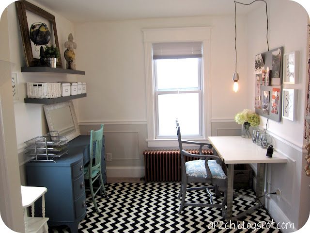 Bright White Home Office