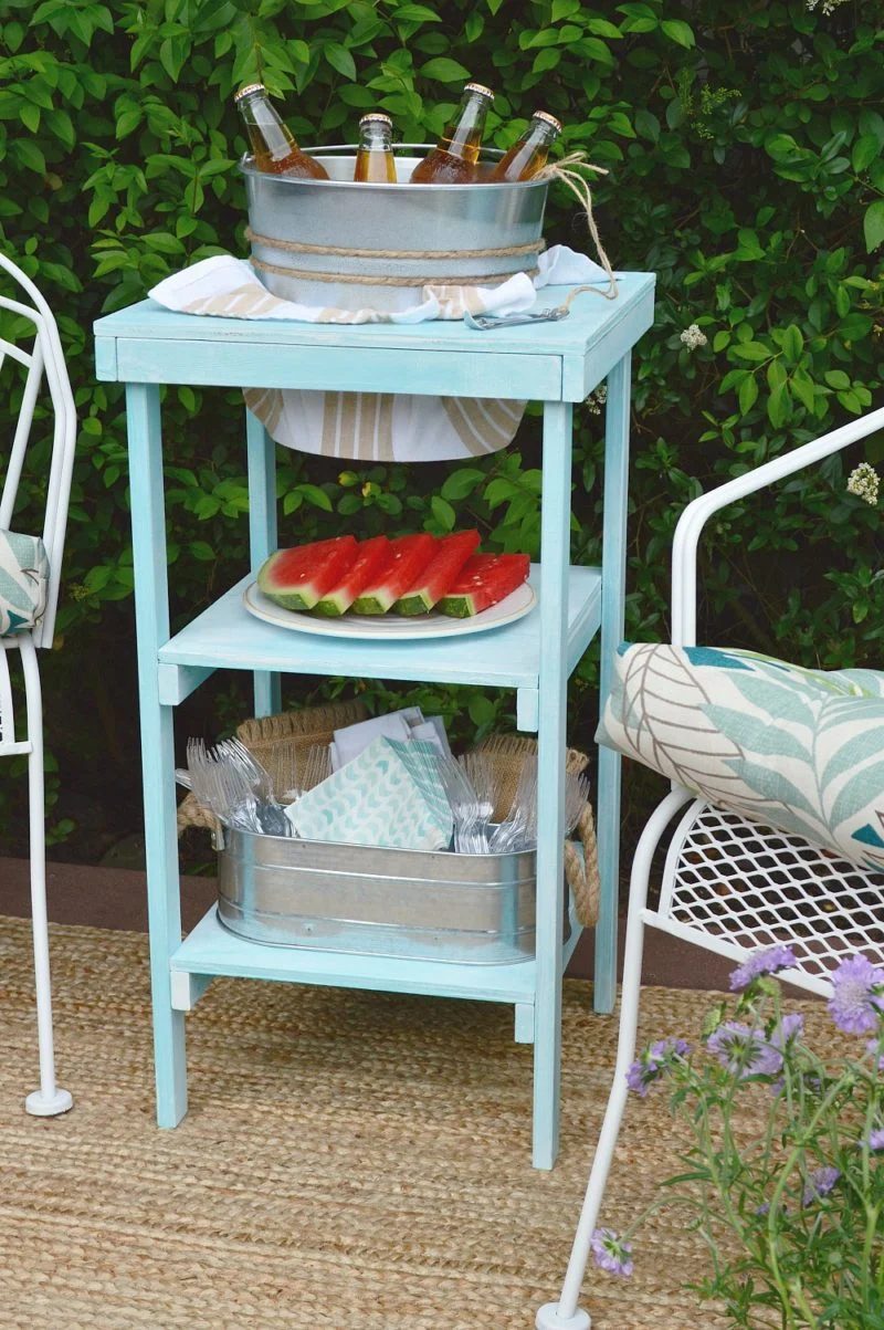 how to build an ice bucket beverage station for serving at a party, Fox Hollow Cottage