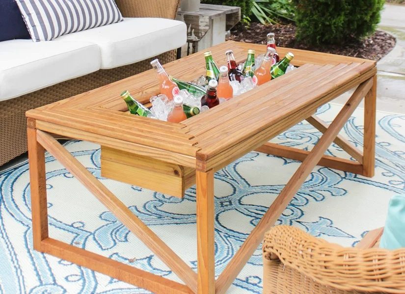 Brilliant Handmade Cooler Tables for the Patio (with built-in coolers, sinks, and ice boxes)