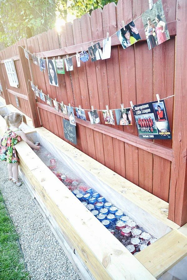 flower bed drink cooler trough via Liz Marie Blog