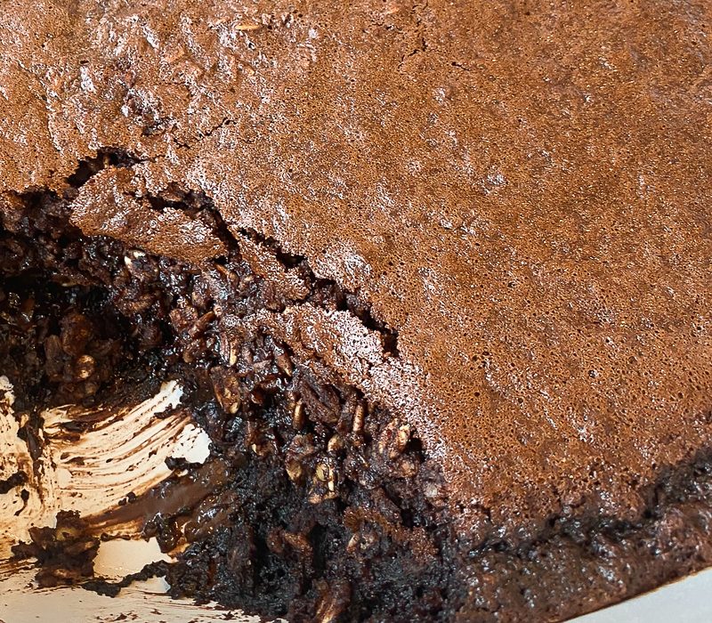 Chocolate Brownie Baked Oatmeal Not Vegan Foodieaholic 14 1