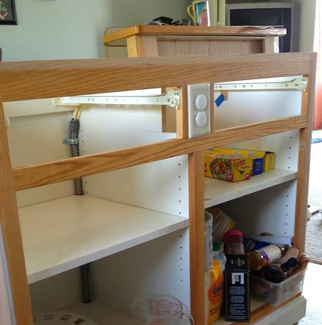 remove the countertop, kitchen island makeover, featured on Bekob