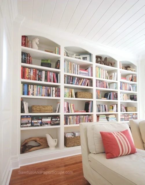 Sawdust Girl library shelves