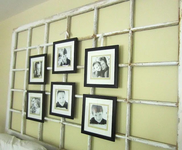 Down to Earth Style - old window photo display - via Bekob