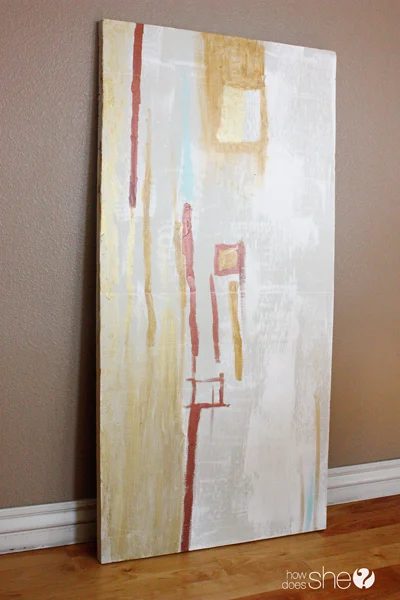 Handmade Wall Decor option: large abstract Handmade wall art painted on insulation foam (How Does She)