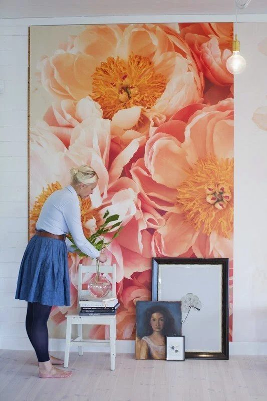 Large Handmade Wall Decor: wallpaper art panel (byFryd via Apartment Therapy)