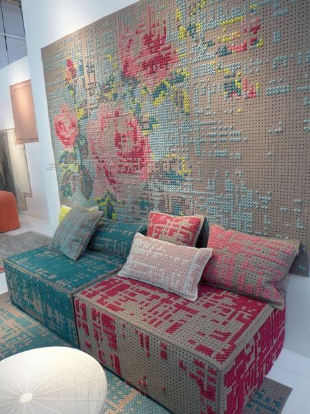 Handmade Wall Decor options: extra large handmade cross-stitch wall art (via unetouchede)