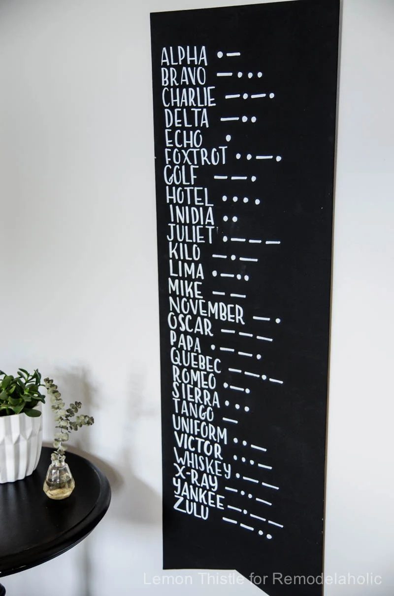 Large Wall Decor - military morse code alphabet wall art Handmade walkthrough