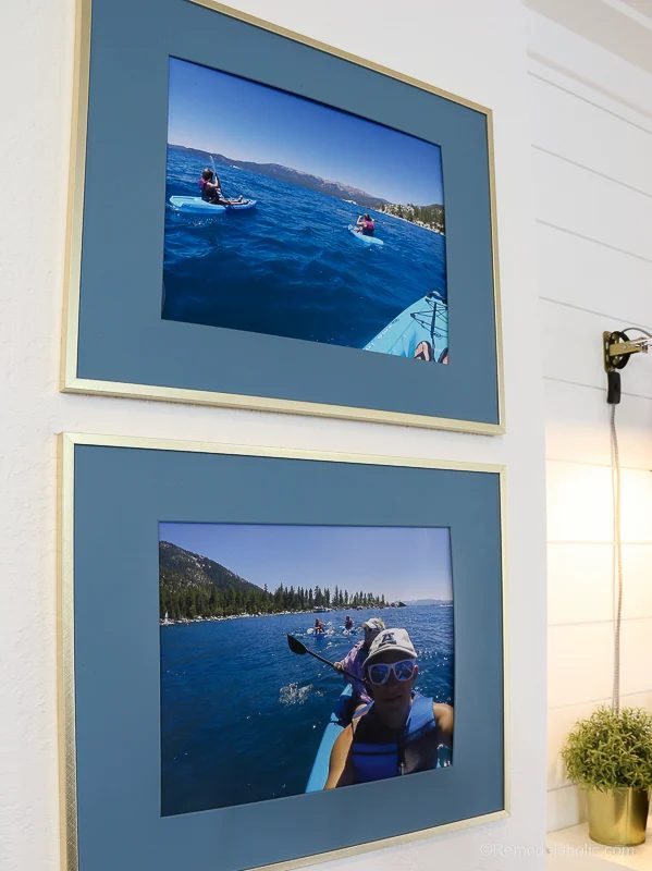 Handmade Large Wall Decor option: Paint Photo Mats in Inexpensive Large Frames