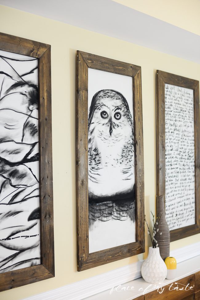 giant hand-sketched Handmade large wall art and Handmade frames (Place of My Taste)