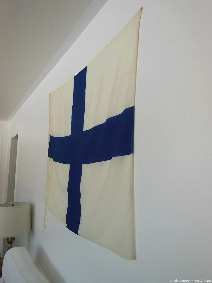 Large Wall Decor options: handmade large flag art (Our Home Notebook)