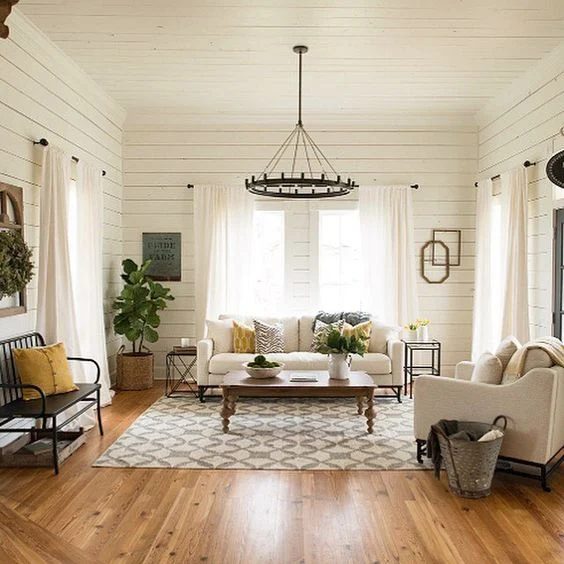 Farmhouse Family Room by Postbox Designs