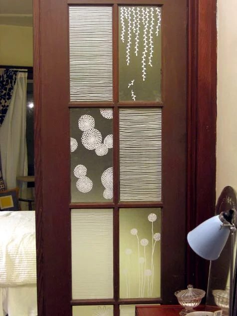 contact paper as privacy film on door