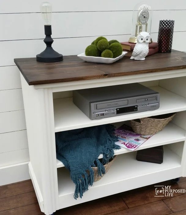 dresser into tv cabinet upcycle My Repurposed Life