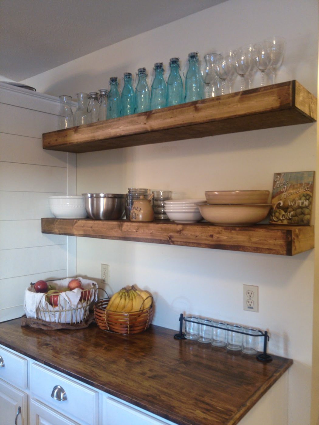 handmade floating shelves On Bliss Street