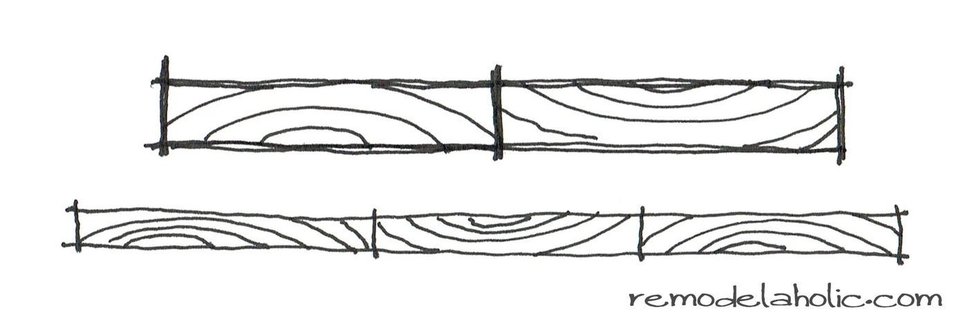wood grain gluing diagram Bekob.com #wood #building
