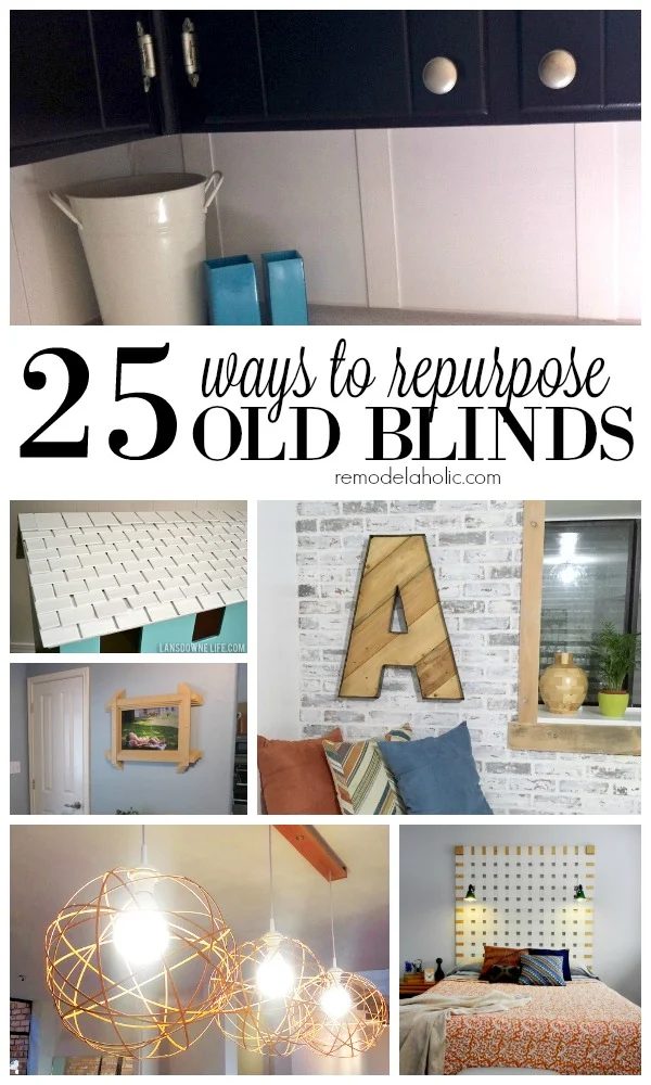 Don't throw away old blinds, reuse them. There are so many ways to use them around the home. look at these 25 Ways to Repurpose Old Blinds via Bekob.com
