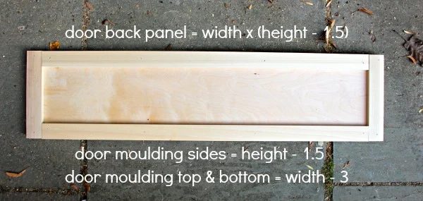 over fridge cabinet door dimensions