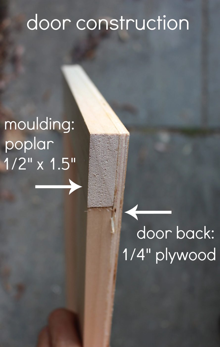 over fridge cabinet door construction