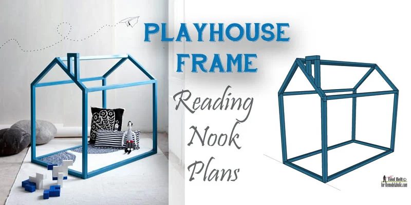 Handmade Toddler House Bed Frame / Playhouse Reading Nook