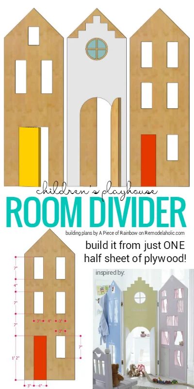 This straightforward to build children's playhouse room divider will spark your little one's imagination. Use it for pretend play, puppet shows, and more.
