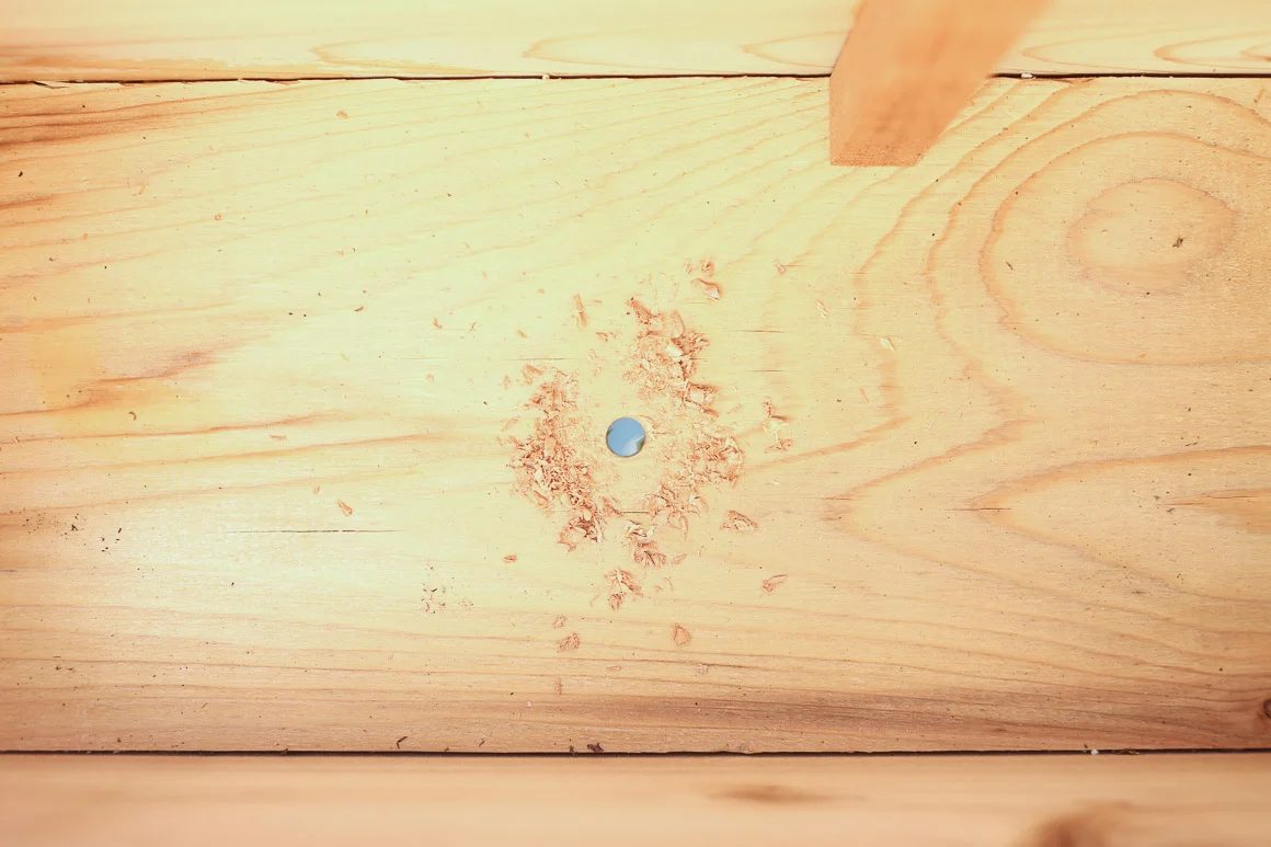step 9, add drainage holes to cedar wood window box planter