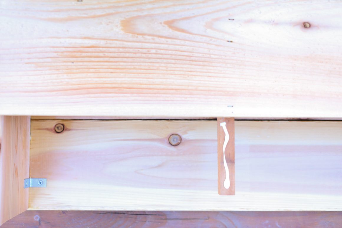 step 8, Handmade wood window box planter back support