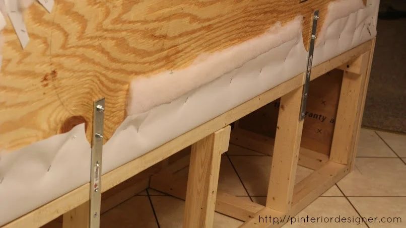 attach headboard backrest to banquette bench, Pinterior Designer featured on Bekob