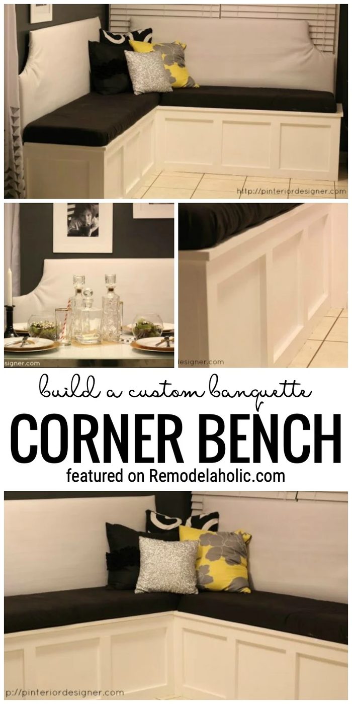 Add Storage And Extra Seating To Your Home With This walkthrough For How To Build A Banquette Corner Bench Featured On Bekob.com
