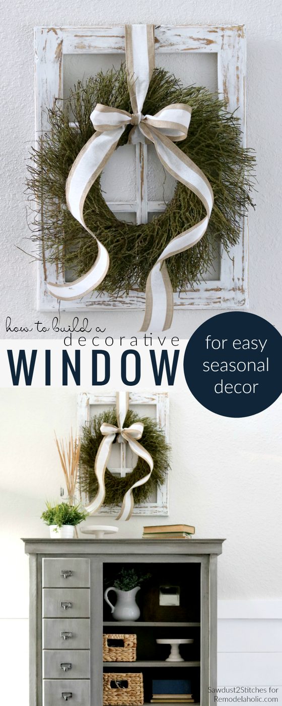 How To Build A Handmade Decorative Window Frame From Just One Board For Eason Seasonal And Holiday Decor @Bekob