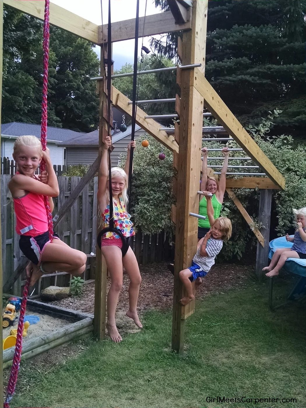 Backyard American Ninja Warrior Obstacle Course Is Fun For All Ages, By Girl Meets Carpenter Featured On @Bekob