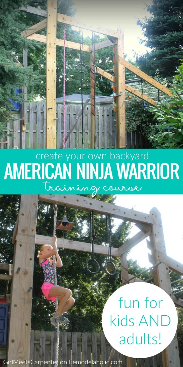 Whether you're training to compete or just want to increase your fitness, you can do it in a fun way with the whole family on this Handmade backyard American Ninja Warrior style tr