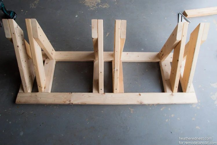 straightforward Handmade bike rack walkthrough to organize your garage NOW! Bekob.com via heatherednest.com